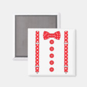 Aimant Funny Hearts Bow Tie Suspenders Valentine's Day Co (Recto/Verso)