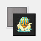 Aimant Funny Hot Air Balloon For New Adventures Lovers  (Recto/Verso)