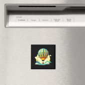 Aimant Funny Hot Air Balloon For New Adventures Lovers  (In Situ (Lave-vaisselle))