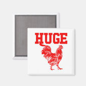 Aimant Funny Huge Mens Rooster Graphic (Recto/Verso)