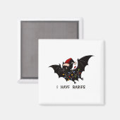 Aimant Funny I Have Rabies Christmas Bat Matching Holiday (Recto/Verso)