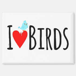 Aimant Funny I Love Birds