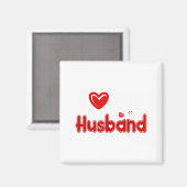 Aimant Funny I Love My Husband  (Recto/Verso)