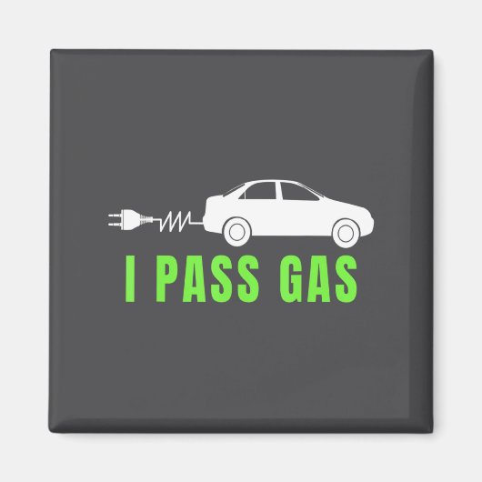 Aimant Funny I P Gas Electric Car I Love Evs Electri  (Devant)