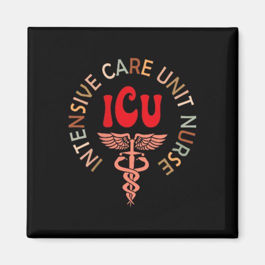 Aimant Funny Icu Nurse Intensive Care Unit Nurse Emergenc (Devant)