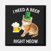 Aimant Funny Irish Beer Cat St Patricks Day Drinking With (Devant)