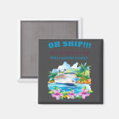 Aimant Funny Island Cruise Ship Family Reunion  (Recto/Verso)