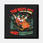 Aimant Funny Jesus Santa The Boys Are Back In Town Merry (Devant)