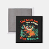 Aimant Funny Jesus Santa The Boys Are Back In Town Merry  (Recto/Verso)