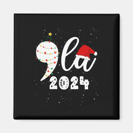 Aimant Funny Kamala Harris 2024 Comma La Christmas (Devant)