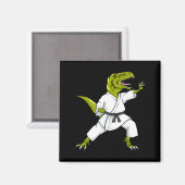 Aimant Funny Karatesaurus T-rex Dinosaur Karate Samurai D (Recto/Verso)