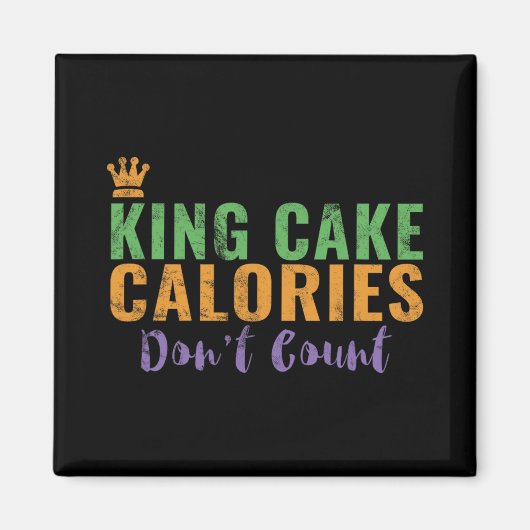 Aimant Funny King Cake New Orleans Mardi Gras 2025 (Devant)