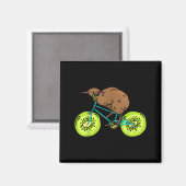 Aimant Funny Kiwi Biker Cycling Gift New Zealand  (Recto/Verso)