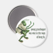 Aimant Funny Kung Fu Grasshopper (Recto/Verso)