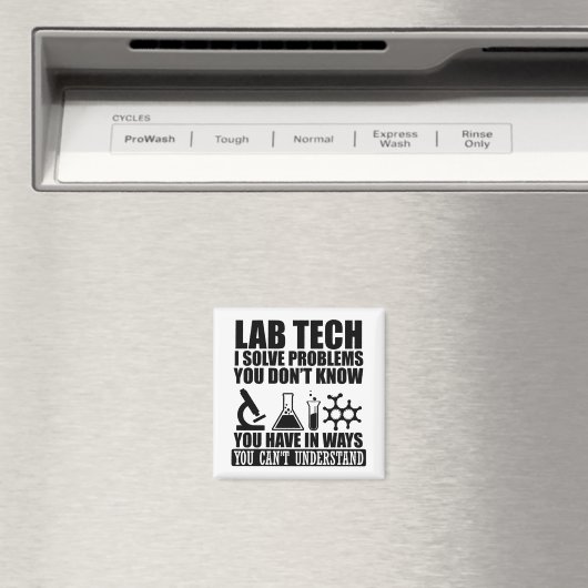 Aimant Funny lab tech cite laboratoire technicien humour (In Situ (Lave-vaisselle))