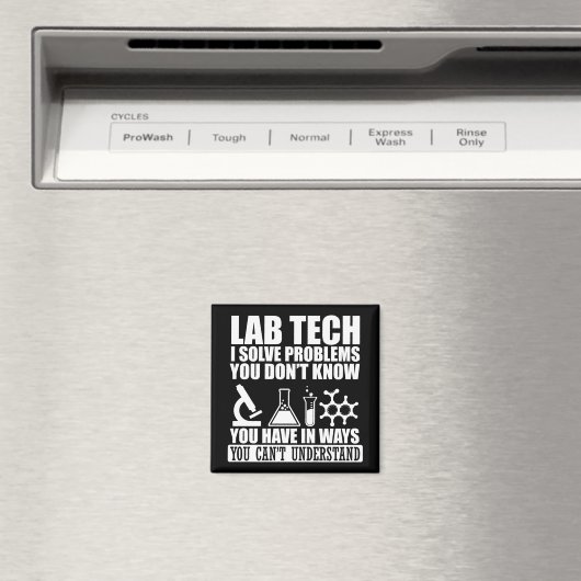 Aimant Funny lab tech cite laboratoire technicien humour (In Situ (Lave-vaisselle))