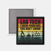 Aimant Funny lab tech cite laboratoire technicien humour (Recto/Verso)