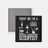 Aimant Funny laboratoire médical technicien scientifique  (Recto/Verso)
