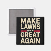 Aimant Funny Lawn Mower Art For Men Women Lawn Mowing Lan (Recto/Verso)