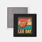 Aimant Funny Leg Day Costume Turkey Day Pilgrim Thanksgiv (Recto/Verso)