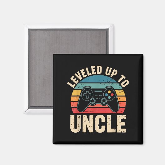 Aimant Funny Leveled Up To Uncle Video Gamers Gaming Cute (Recto/Verso)
