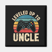 Aimant Funny Leveled Up To Uncle Video Gamers Gaming Cute (Devant)