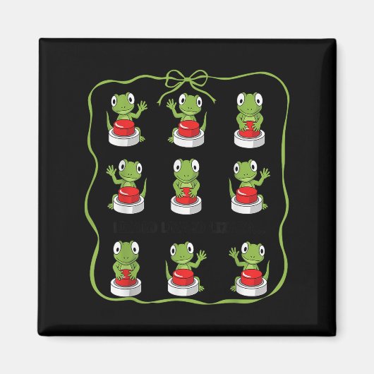 Aimant Funny Lizard Lizard Lizard Bouton animal Mème (Devant)