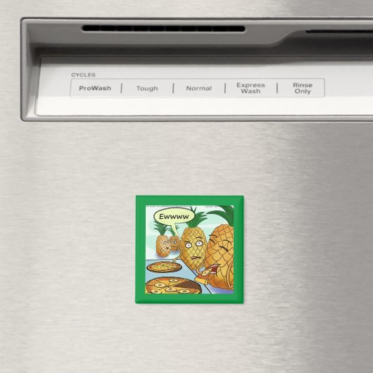 Aimant Funny LTCartoons Pineapple Pizza Comic Fridge (In Situ (Lave-vaisselle))