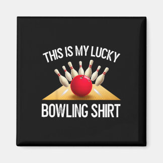 Aimant Funny Lucky Bowling Team Vintage Retro Cadeau Tee
