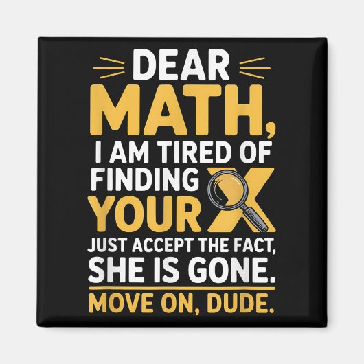 Aimant Funny Math Design For Boys Girls Math Teachers Men (Devant)