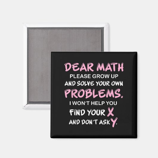Aimant Funny Math Quote (Recto/Verso)