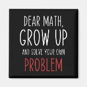 Aimant Funny Math Quote Dear Math Teacher Student Meme Fo (Devant)