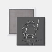 Aimant Funny Medieval Frog Meme Carbs Knight M'lord Quote (Recto/Verso)