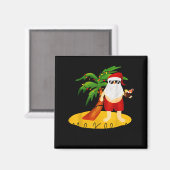 Aimant Funny Mele Kalikimaka Aloha Christmas Hawaiian San (Recto/Verso)