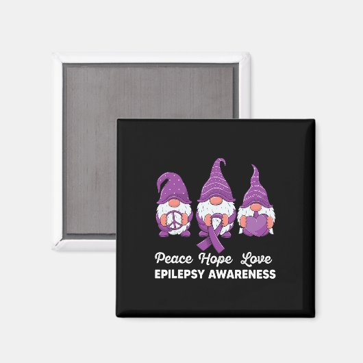 Aimant Funny mignonne Gnomes Peace Hope Love Epilepsie Aw (Recto/Verso)