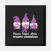 Aimant Funny mignonne Gnomes Peace Hope Love Epilepsie Aw (Devant)