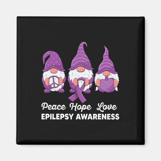 Aimant Funny mignonne Gnomes Peace Hope Love Epilepsie Aw (Devant)