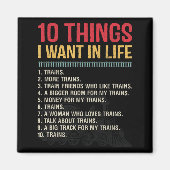 Aimant Funny Model Railroad Conductor Train Lover Locomot (Devant)