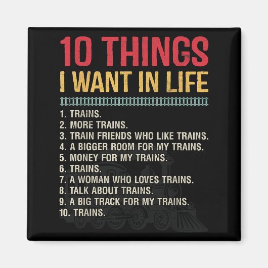 Aimant Funny Model Railroad Conductor Train Lover Locomot (Devant)