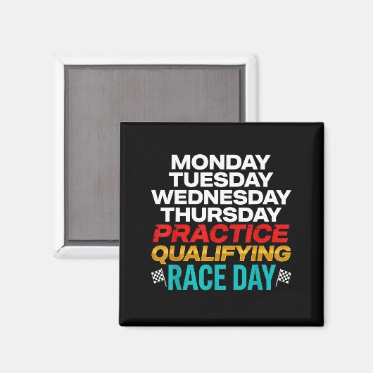 Aimant Funny Monday Tuesday Thursday Practice Qualifying  (Recto/Verso)