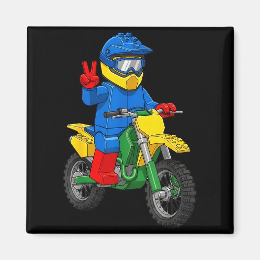 Aimant Funny Motorbike Builder Boys Block Building Toys D (Devant)