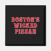Aimant Funny New England Boston's Wicked Ah  (Devant)