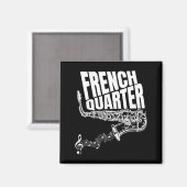 Aimant Funny New Orleans Mardi Gras Jazz Saxophone  (Recto/Verso)