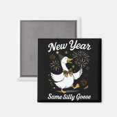 Aimant Funny New Year Same Silly Goose Happy New Year 202 (Recto/Verso)