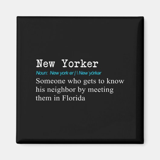 Aimant Funny New Yorker Dictionary Definition Gif  (Devant)