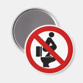 Aimant Funny NO Feet sur le siège ⚠ signe thaï ⚠ (Recto/Verso)