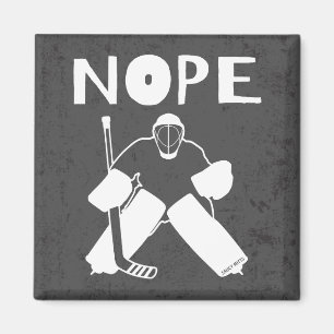 Aimant Funny Nope Hockey Goalie