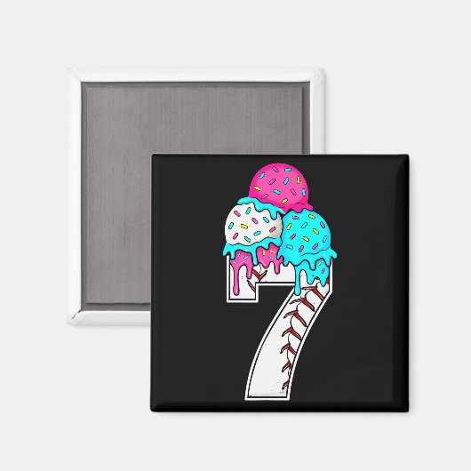 Aimant Funny Number 7 Baseball Drip 67 Meme Costume Coupl (Recto/Verso)