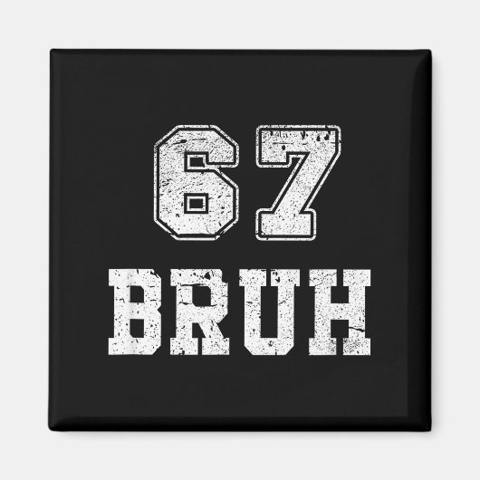 Aimant Funny Number Bruh Meme Retro Gift Men, Boys Tee Fa (Devant)
