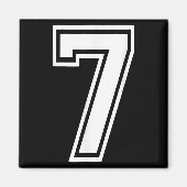 Aimant Funny Numéro 7 67 Mème Costume de groupe de jumela (Devant)